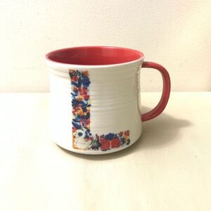 Nathalie Lete Floral Bouquet Monogram “L” Mug for Anthropologie AS IS